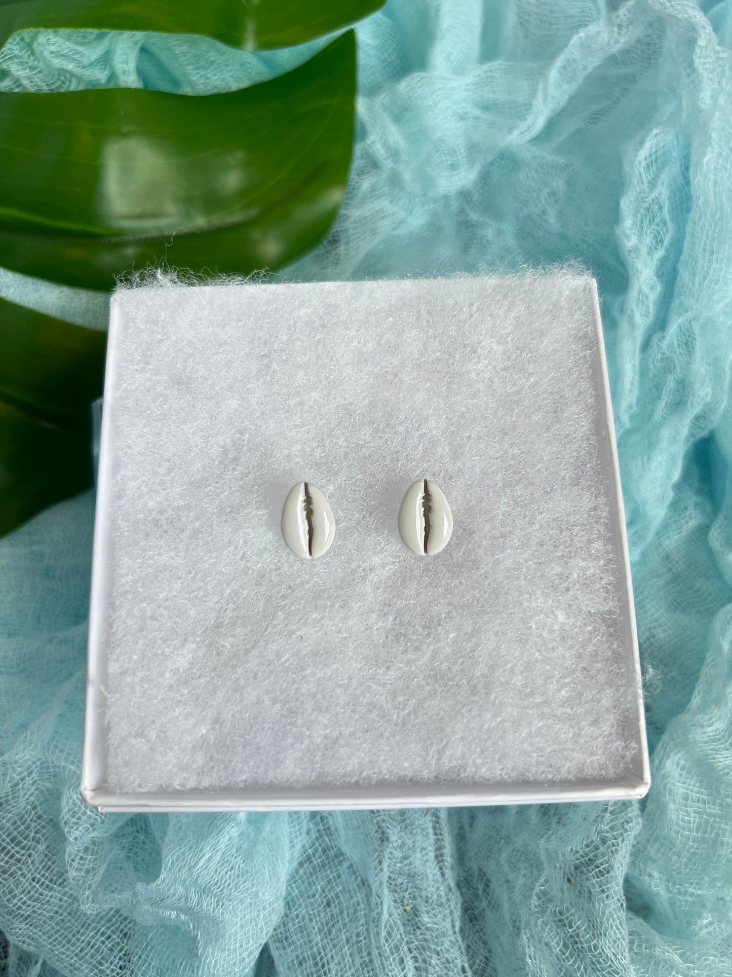 Cowrie Shell Stud