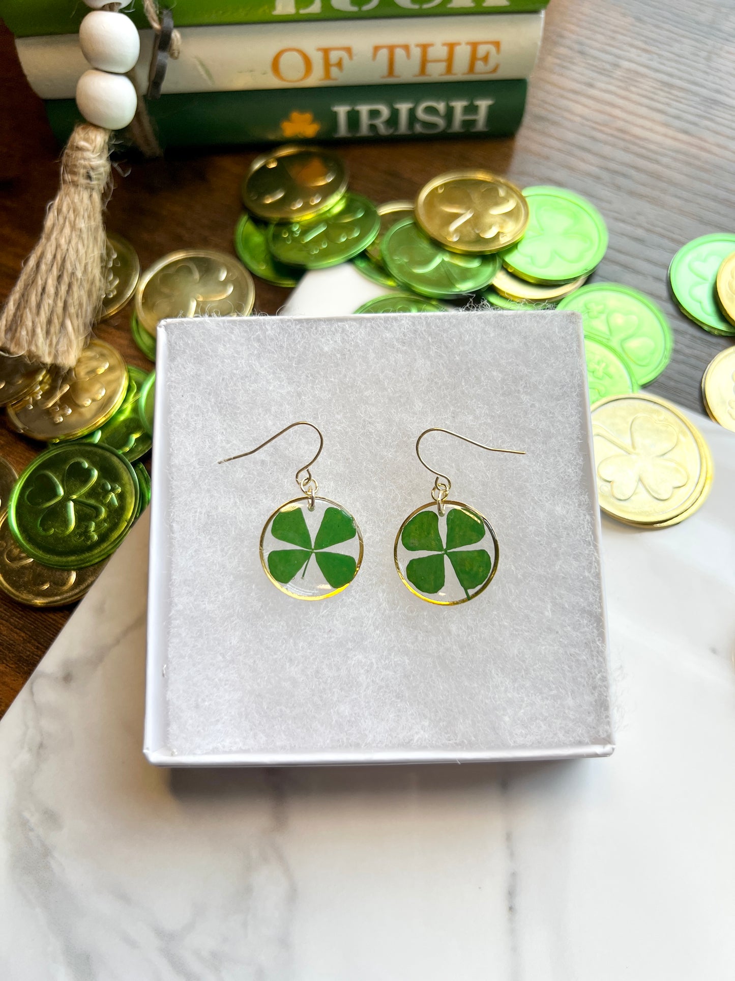 Clover Resin Dangle