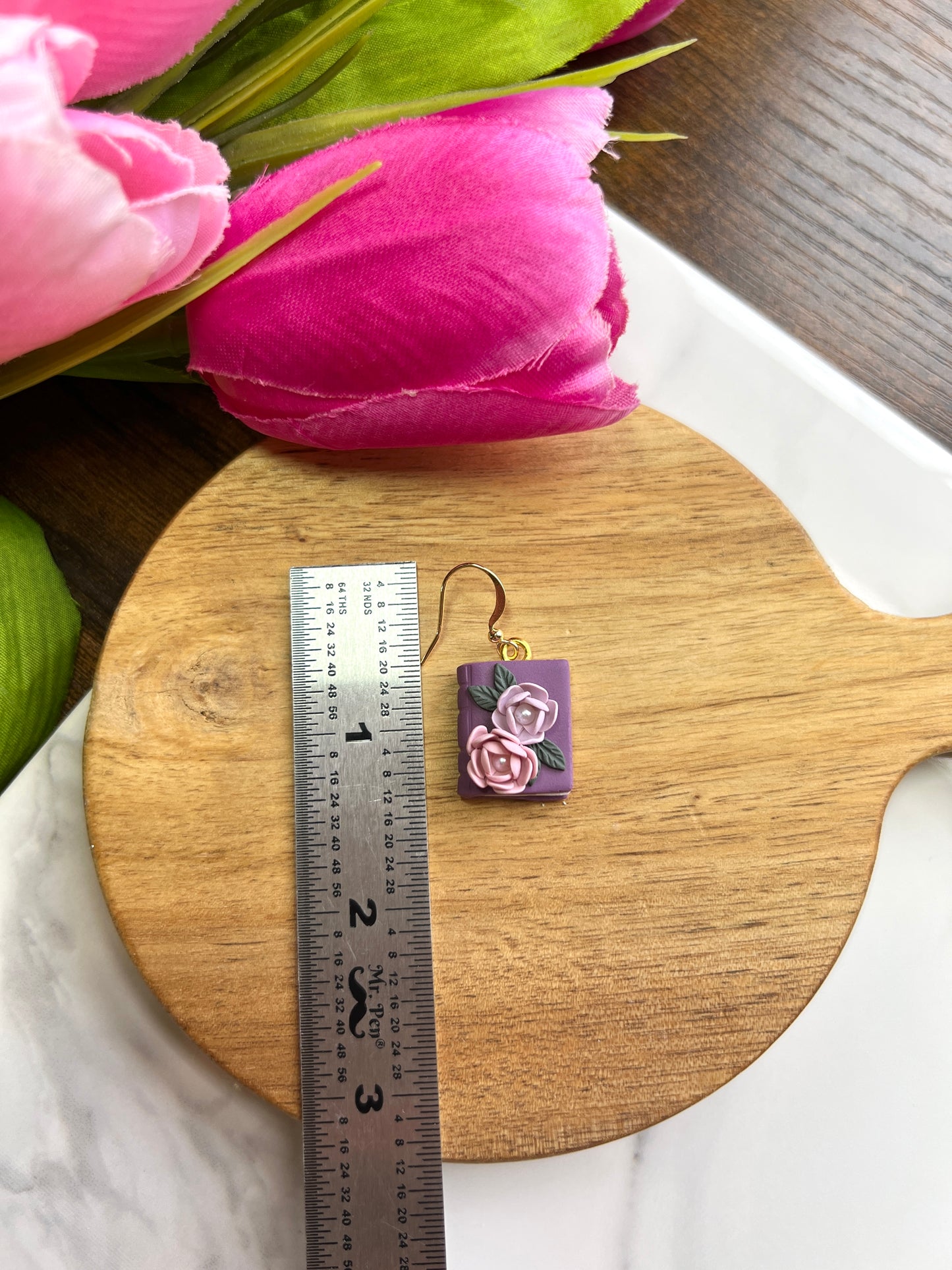 Book Floral Dangle