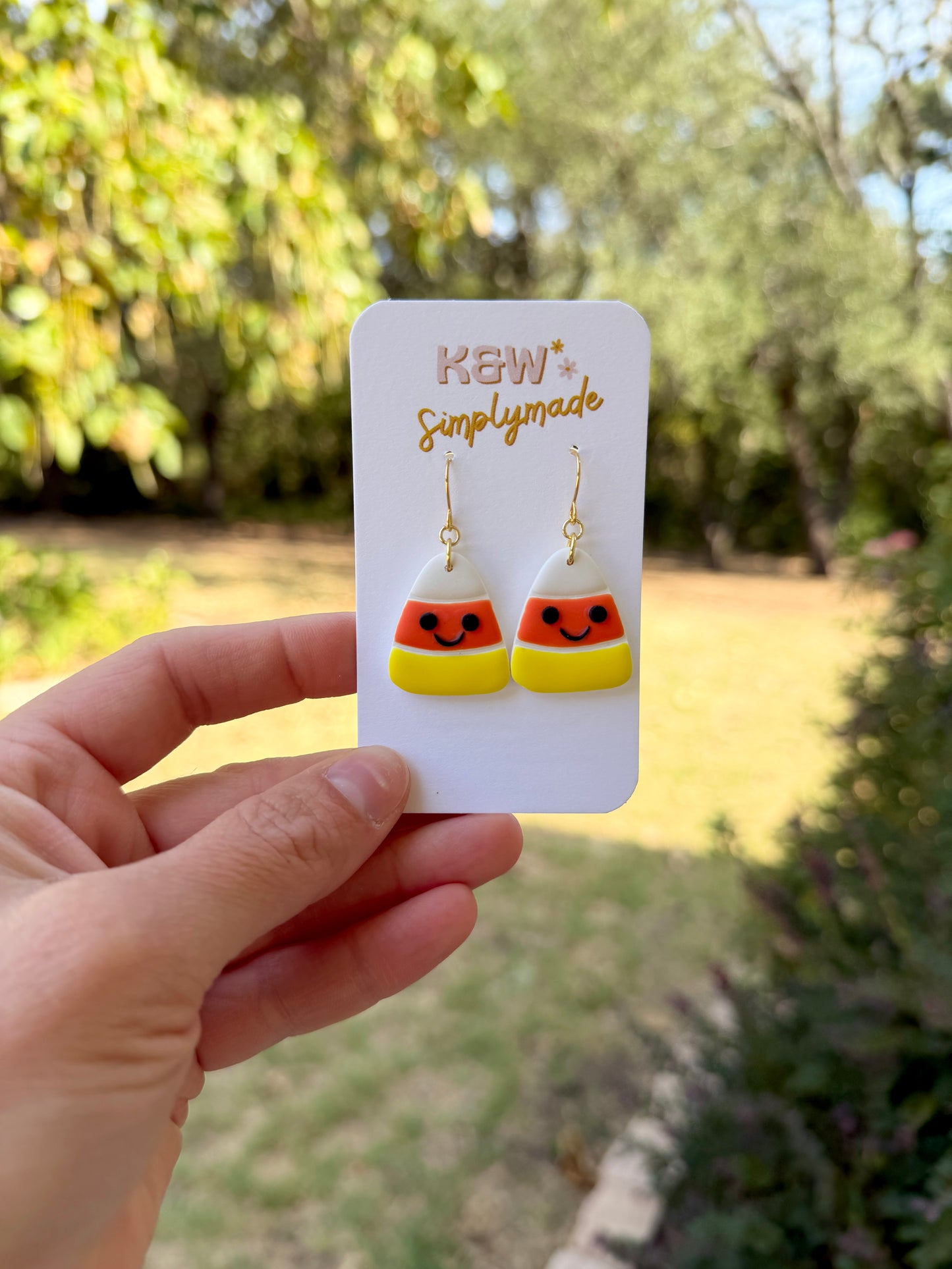 Happy Candy Corn Dangles