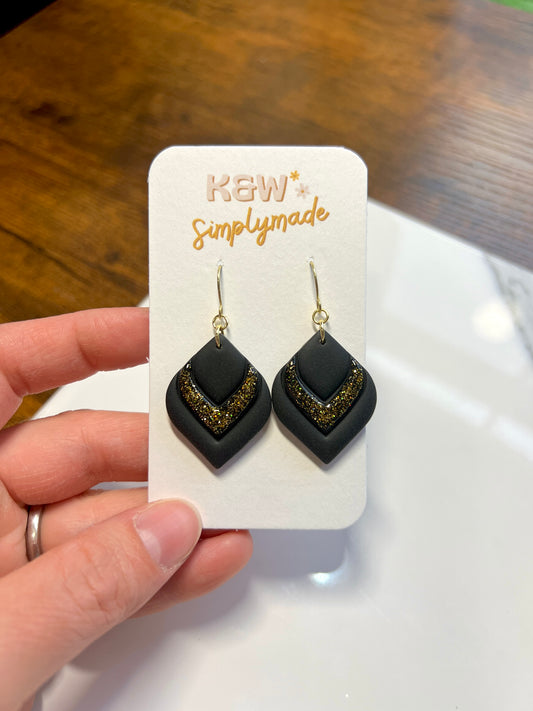 NYE Black & Gold Dangle