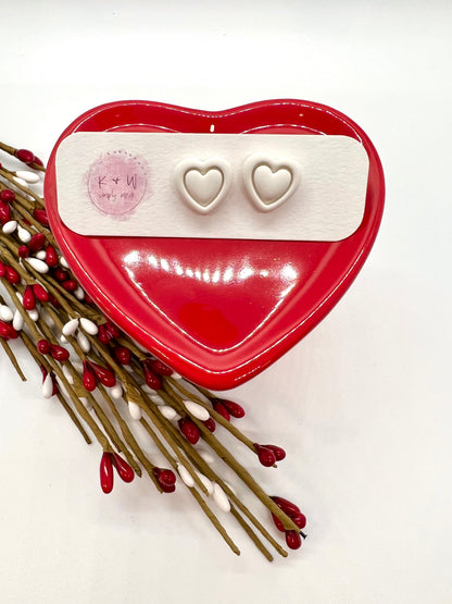 Embossed Heart Stud