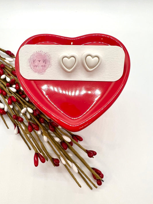 Embossed Heart Stud
