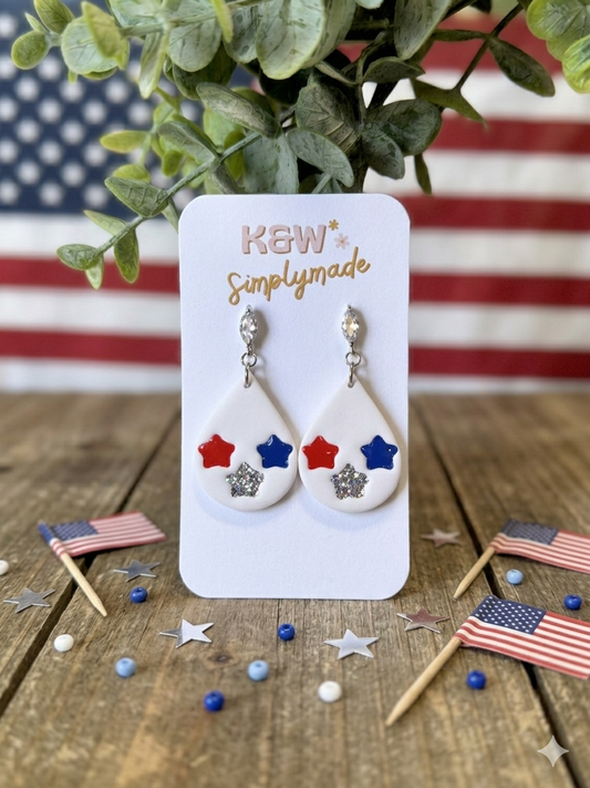 Red, White & Blue Dangle