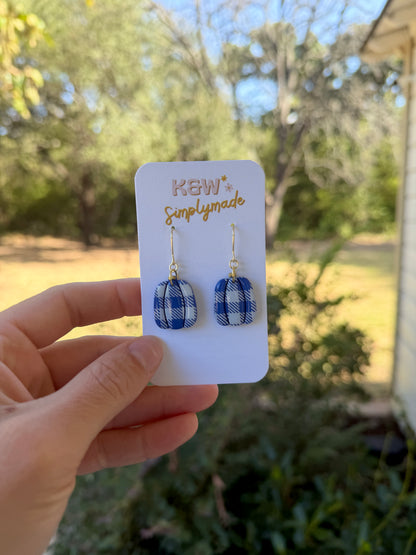 Plaid Pumpkin Dangles