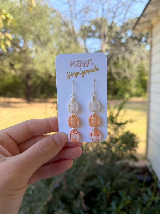 Plaid Pumpkin Dangles