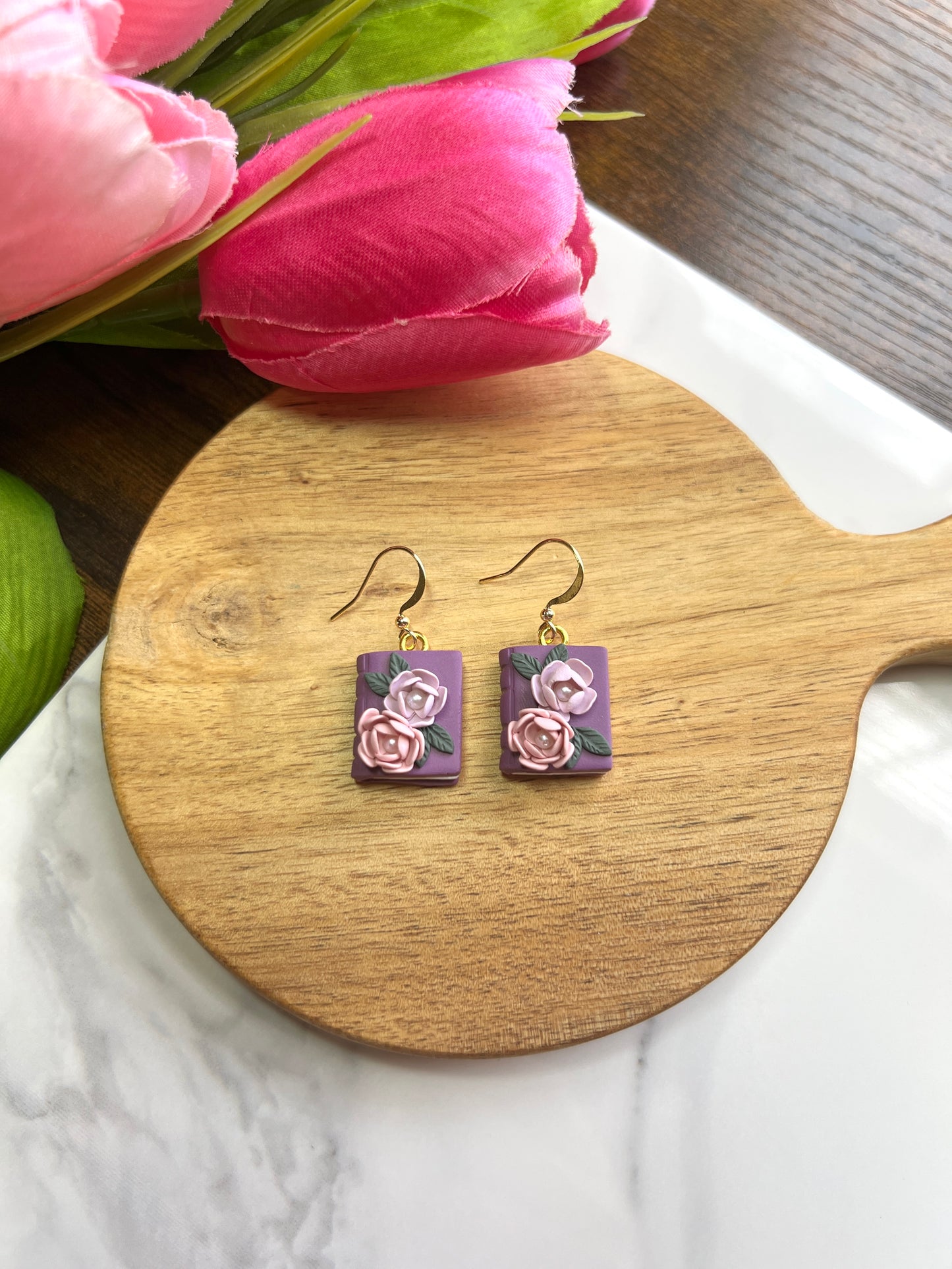 Book Floral Dangle