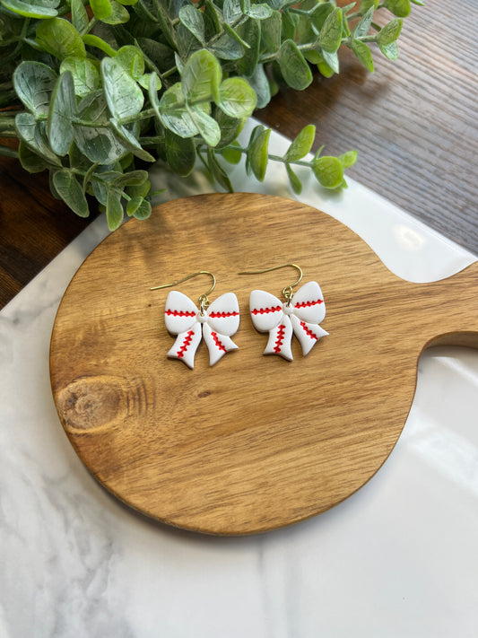 Baseball Bow Dangles