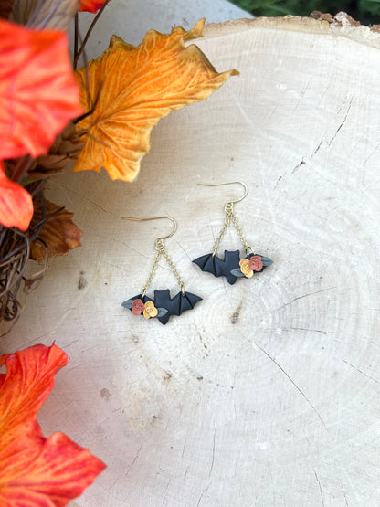 Floral Bat Dangle