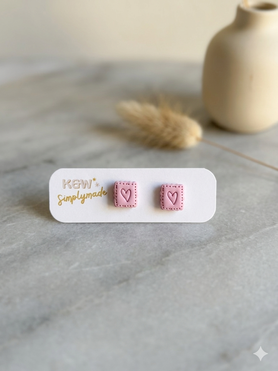 Framed Heart Stud