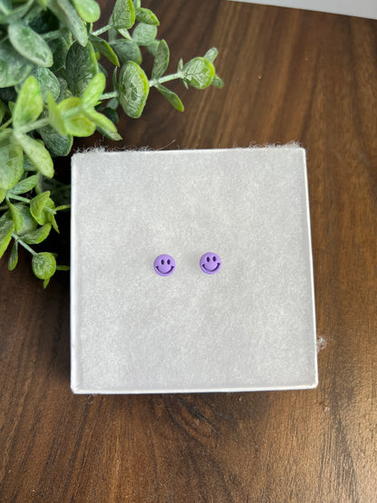 Tiny Smiley Face Stud