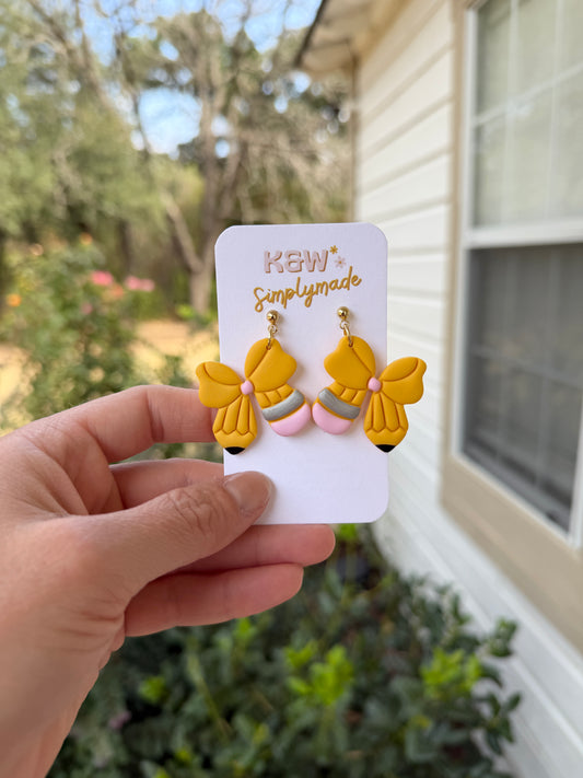 Pencil Bow Dangles