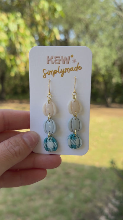 Plaid Pumpkin Dangles