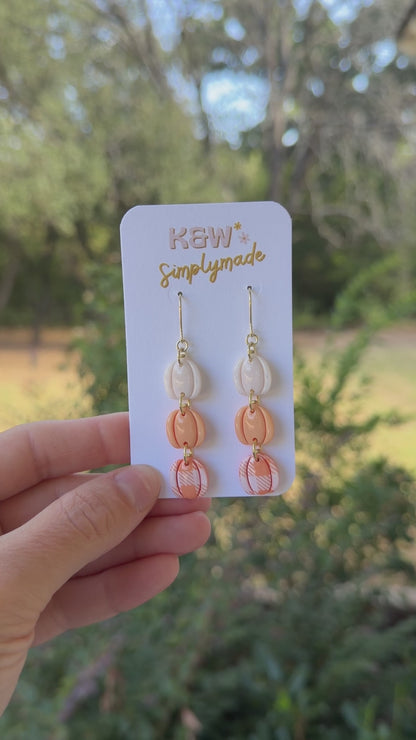 Plaid Pumpkin Dangles