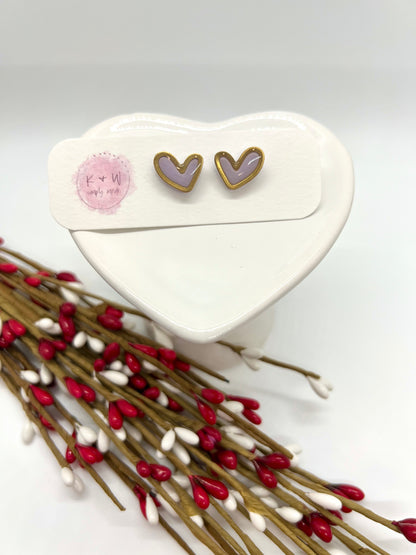 Outlined Heart Stud